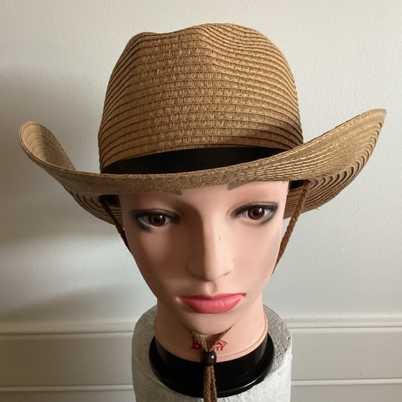 NON-BRAND GOOD QUALITY Accessories - Western Wide Brim Straw Hat (Color: Khaki)